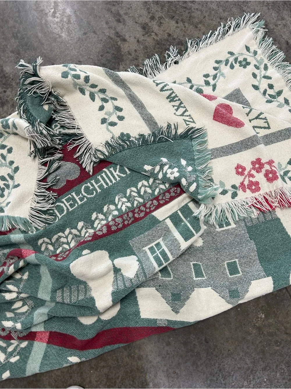 Cozy cotton woven House Throw Blanket Heartland inspired